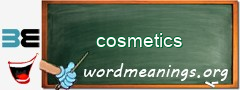 WordMeaning blackboard for cosmetics